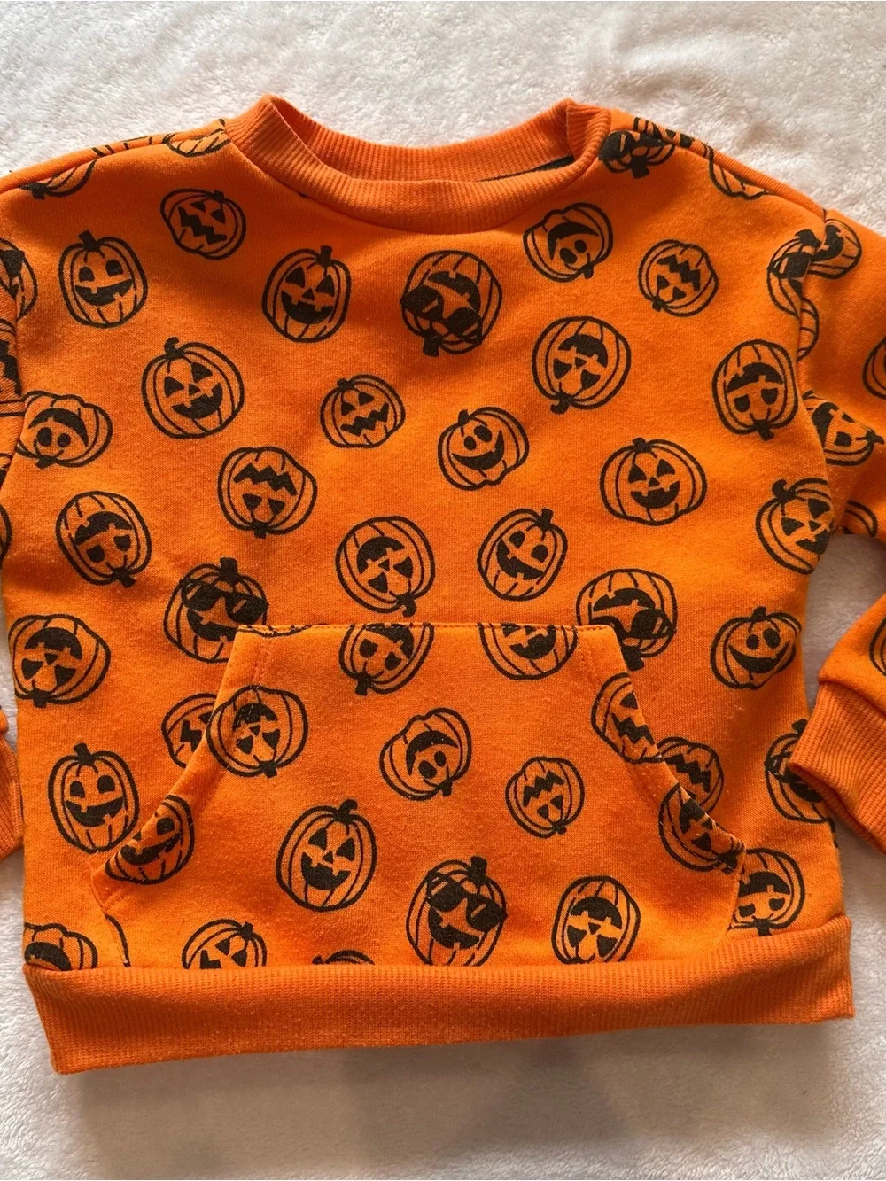 Kids Pumpkin Print Sweatshirt & Joggers Set
